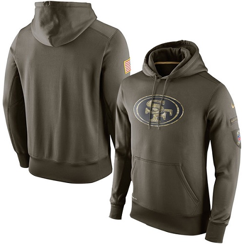 NFL Men's San Francisco 49ers Nike Olive Salute To Service KO Performance Hoodie